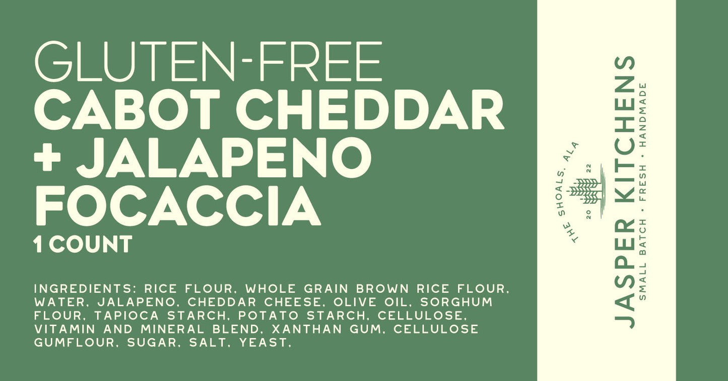 Gluten-Free Vermont Cheddar + Jalapeño Focaccia