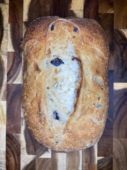 Kalamata Olive + Rosemary Sourdough